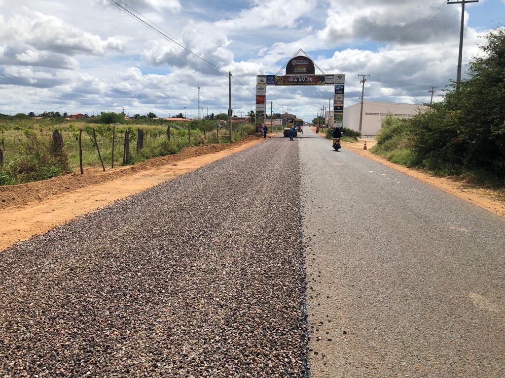 Obras de recapeamento do KM 25 chegam a 90% da totalidade do projeto em Petrolina