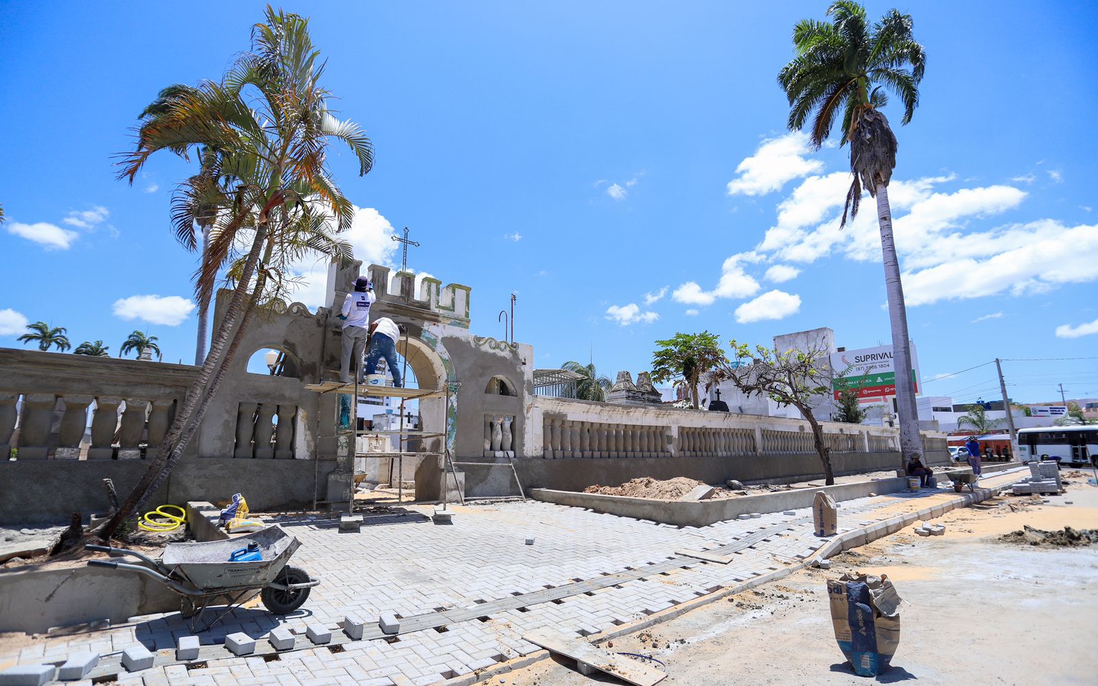 Reforma do Cemitério Campo das Flores já se aproxima da reta final em Petrolina
