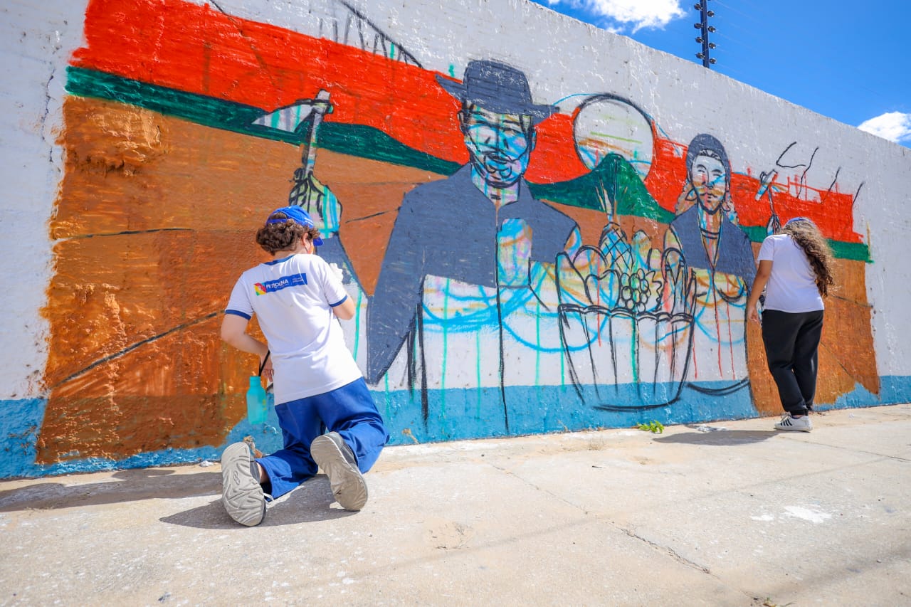 Escolas de Petrolina recebem grafites de alunos sobre a importância da alimentação saudável 