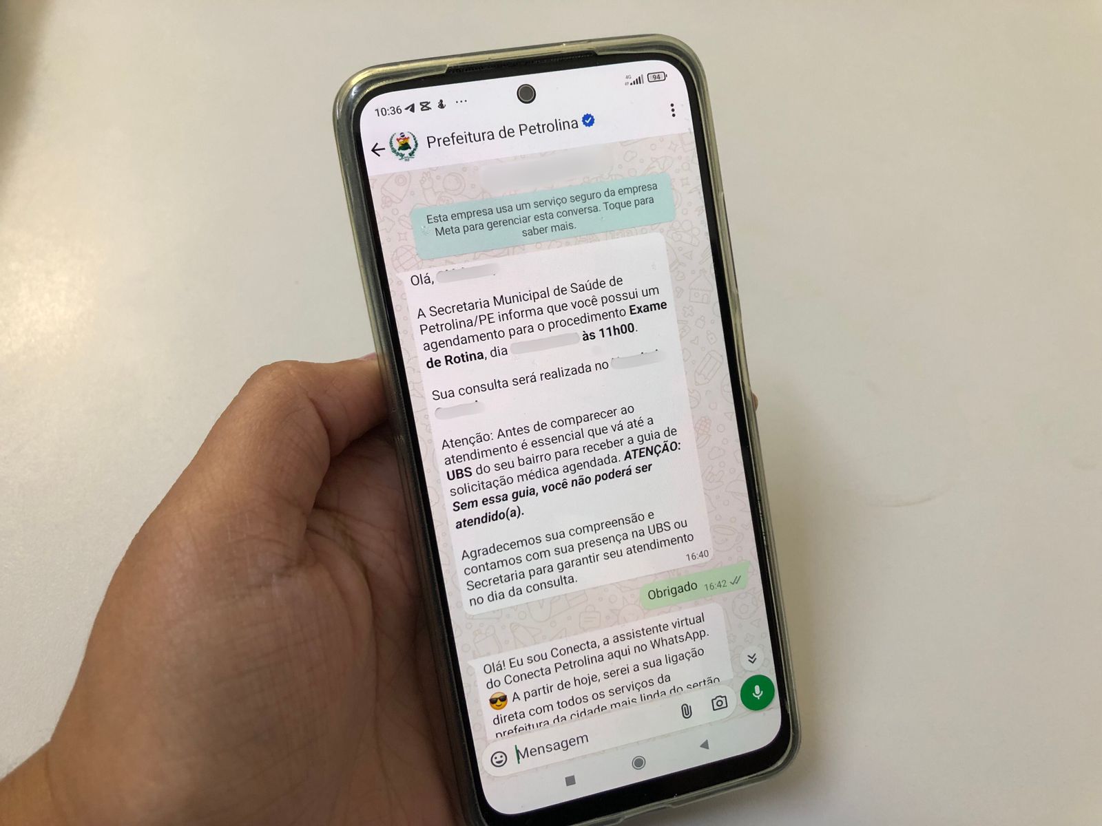 Prefeitura usa Inteligência Artificial para confirmar consultas e exames em Petrolina