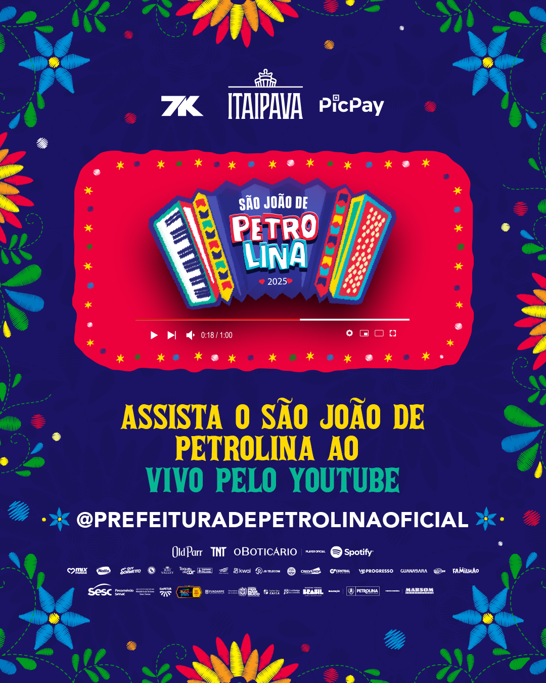 São João de Petrolina 2025 será transmitido ao vivo pelo YouTube