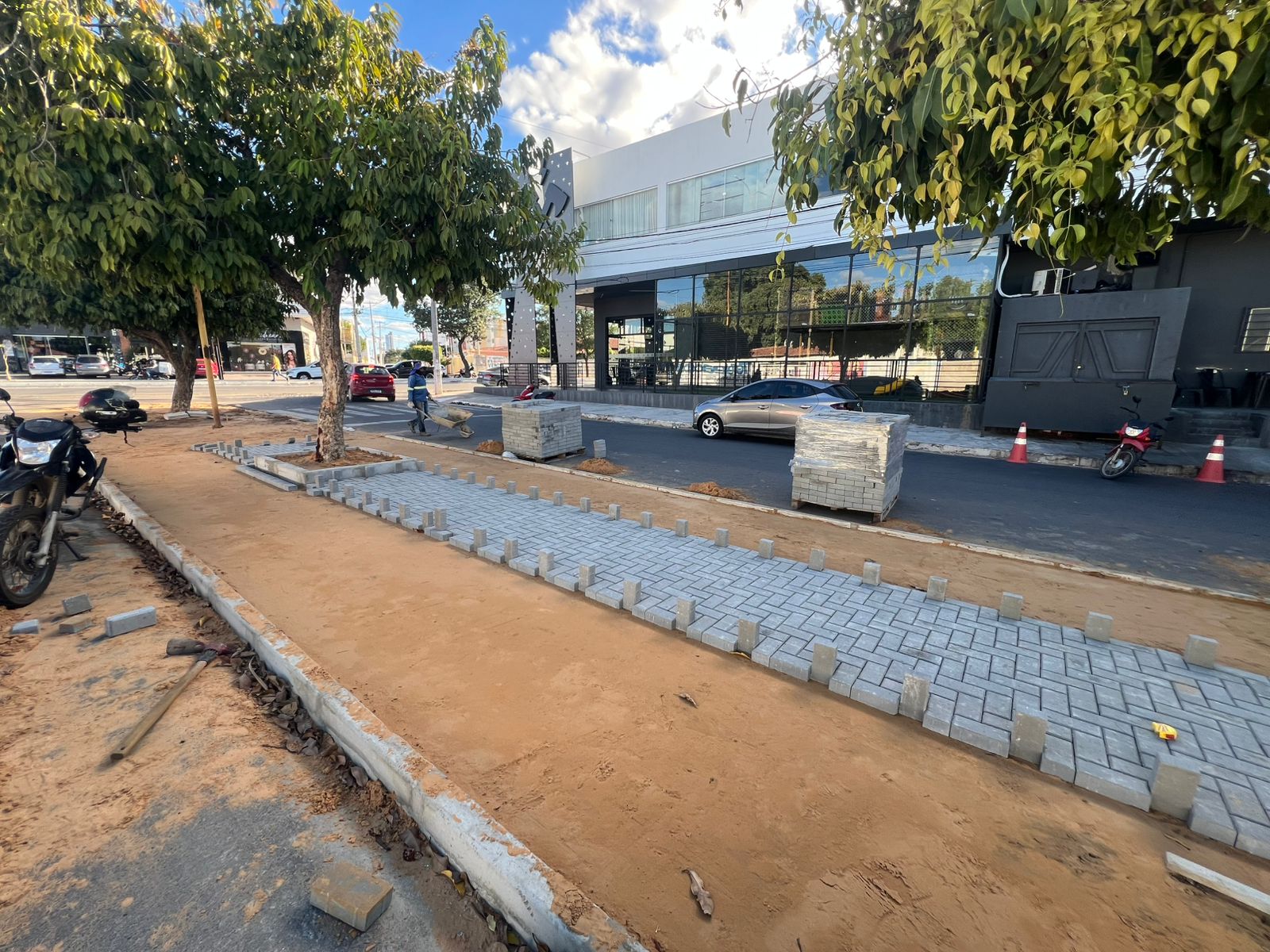 Requalificação do canteiro da Avenida Inácio Bonfim em Petrolina segue em ritmo acelerado